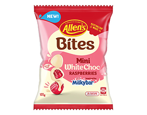 Allen's White Chocolate Raspberries 120g